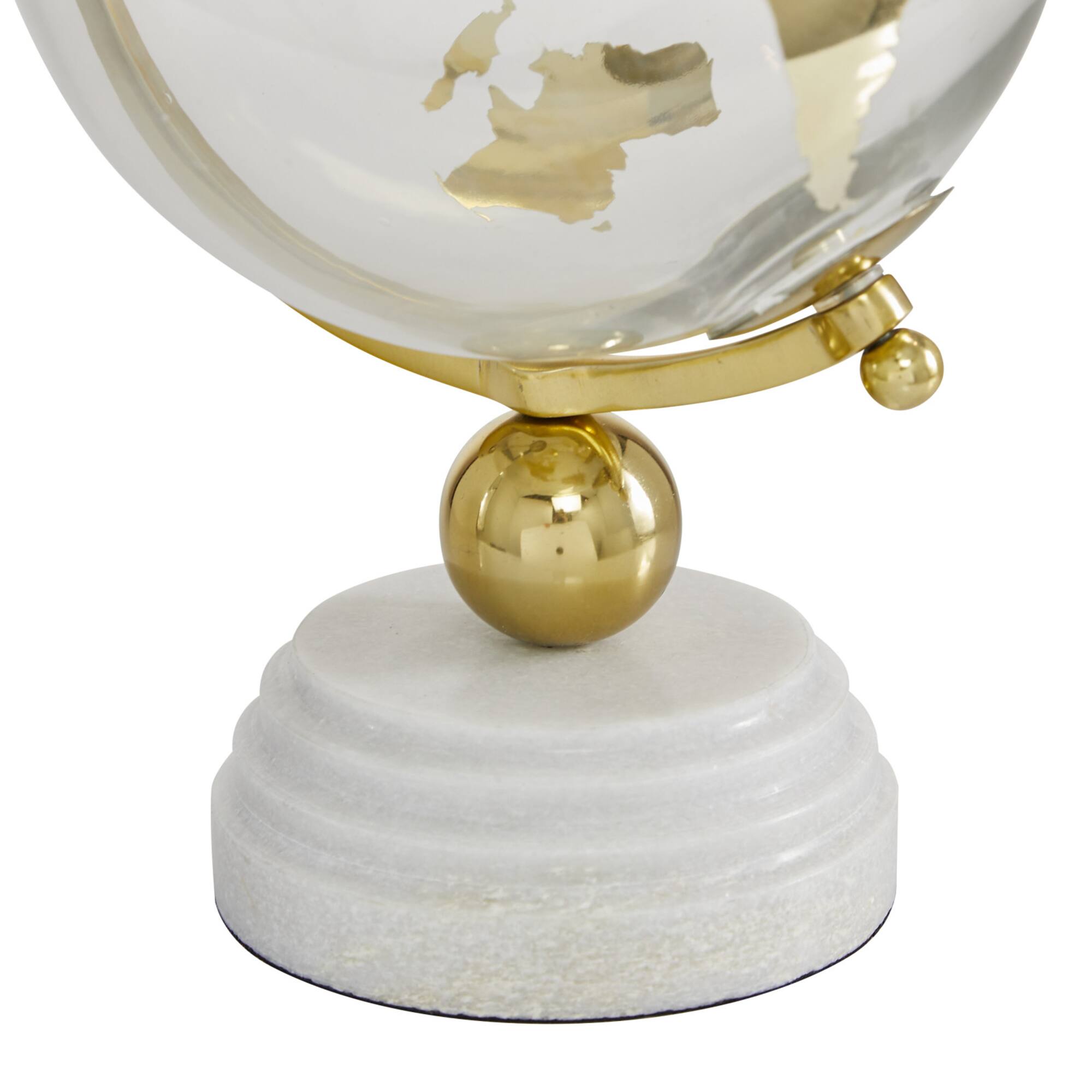 13" Gold Ceramic & Aluminum Glam Globe